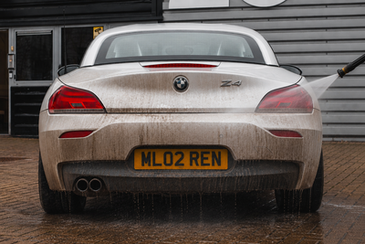 Rinse loose dirt off